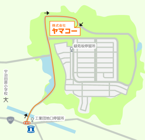 宇治田原工場（周辺図）